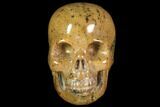 Realistic, Polished Ocean Jasper Skull #116848-1